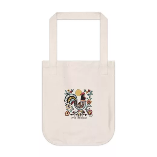 Taiwanese v2888 Morning Rooster | Organic Canvas Tote Bag
