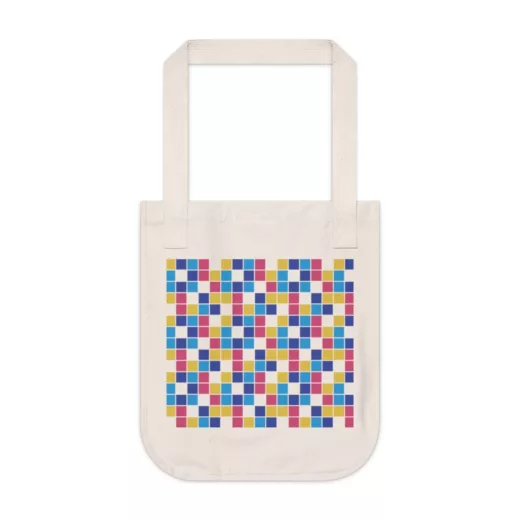Pixelated Colorful Pattern | Organic Canvas Tote Bag