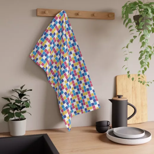 Pixelated Colorful Pattern | Cotton Kitchen Towel