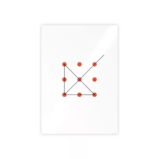 9 dots 4 lines | Eco Gloss Poster
