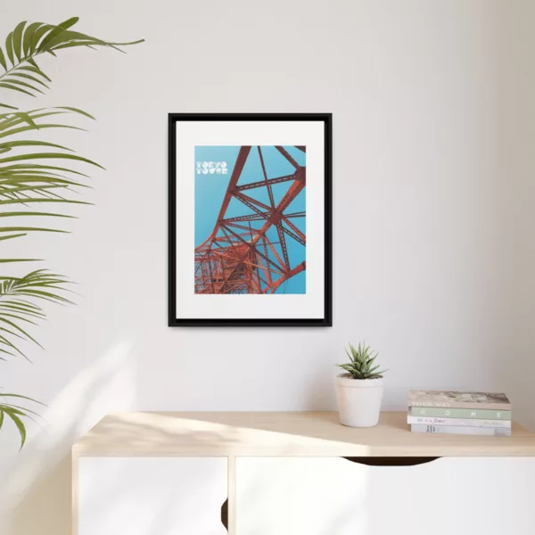 Tokyo Tower, Matte Canvas, Framed