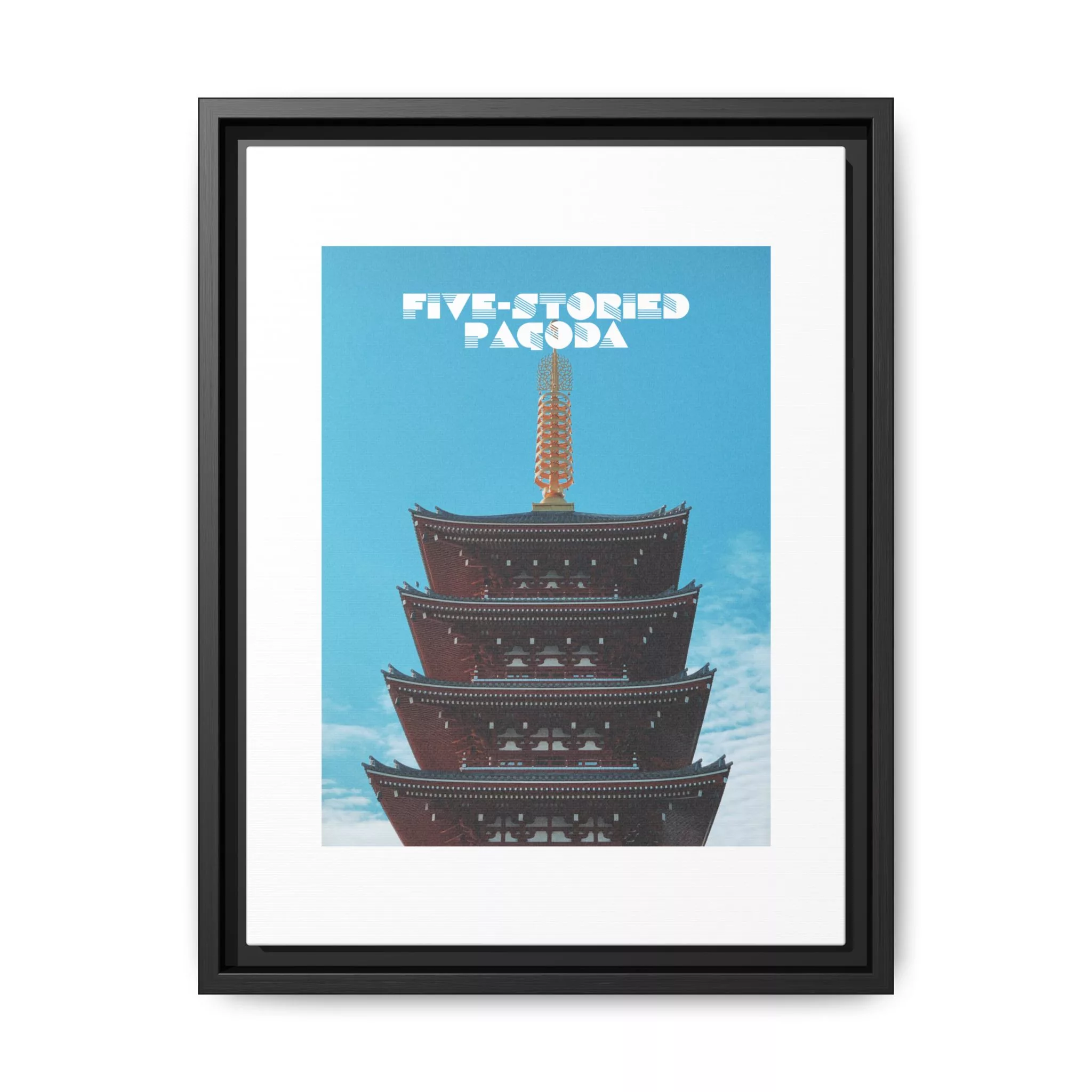 Sensō-ji Five-Storied Pagoda, Matte Canvas, Framed Sensō-ji Five-Storied Pagoda, Matte Canvas, Framed