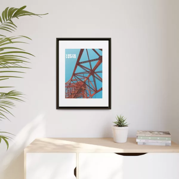 Tokyo Tower, Matte Canvas, Framed