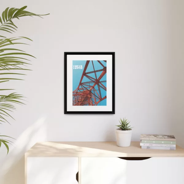 Tokyo Tower, Matte Canvas, Framed