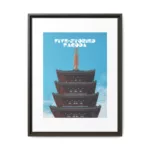 Sensō-ji Five-Storied Pagoda, Matte Canvas, Framed